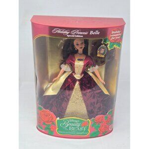 1997 Holiday Princess Belle Disney Beauty and the Beast Barbie Doll 16710
